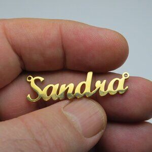 14k Gold Name Plate SANDRA